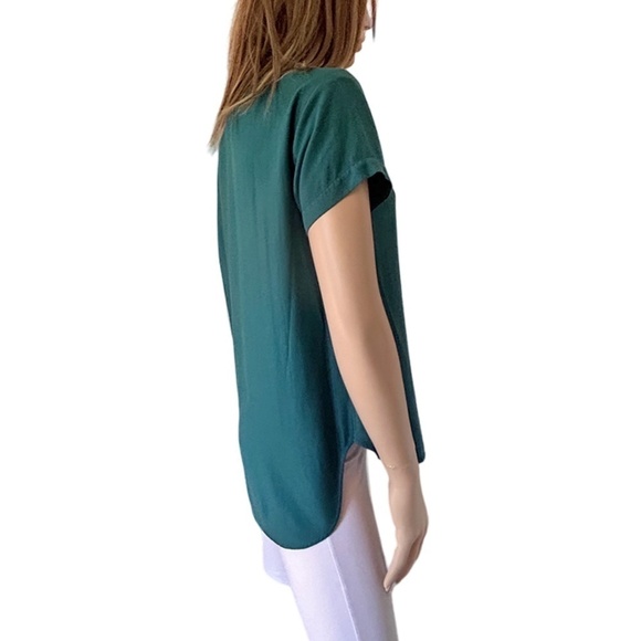 Cloth & Stone Top Shirt Tee Tank 100% Rayon Short Sleeve Hi-Low Rounded Hem - Picture 7 of 12